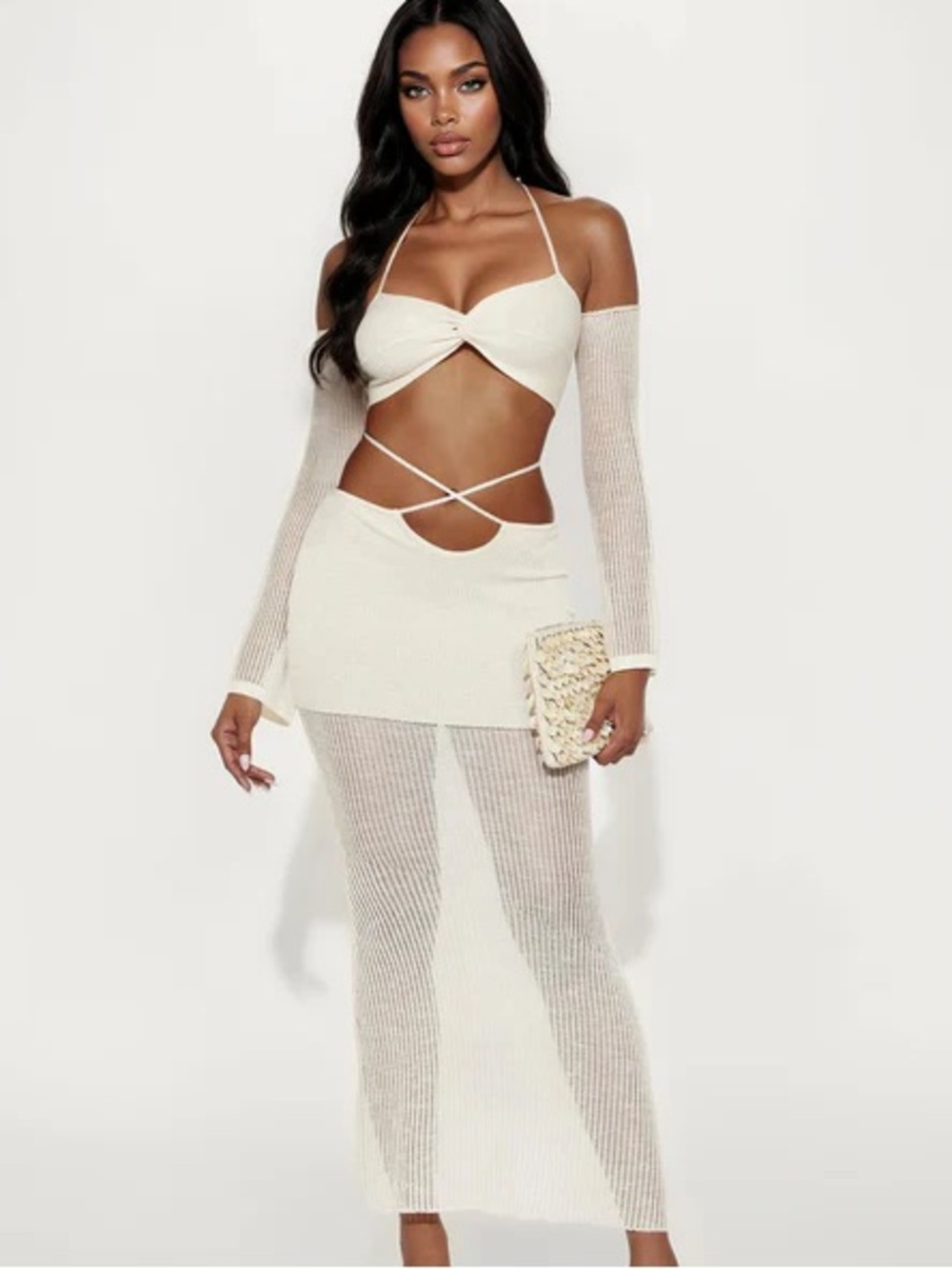 Sasha Ribbed Midi Skirt Set NEW 🏷️